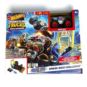 Hot Wheels Monster Truck Arena Smashers Race Ace Truck Smash Race Challenge